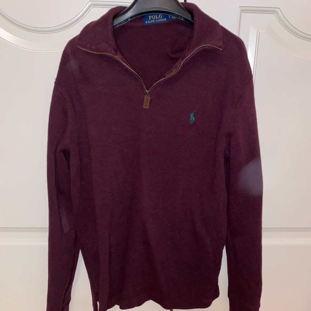 RALPH LAUREN POLO 1/2 ZIP MAROON // NWOT